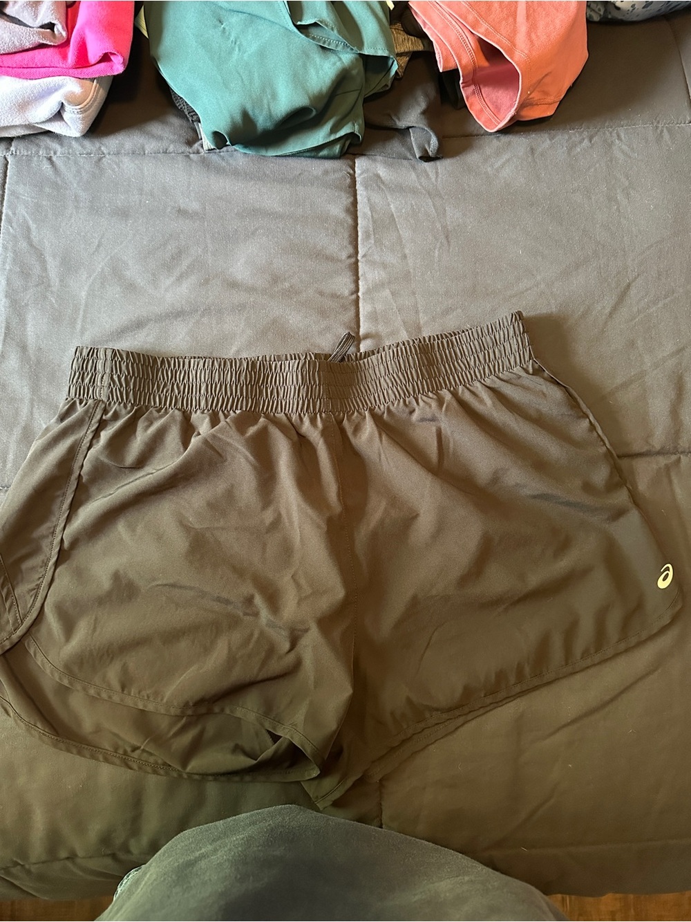Asics Olive Green Women's Athletic Running Shorts